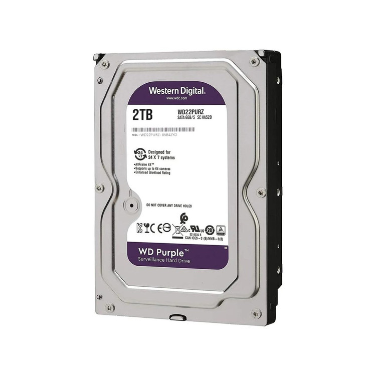 هارد 2ترابایت وسترن بنفش گارانتی سازگار